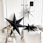 Großer Papierstern schwarz 100 cm Durchmesser
