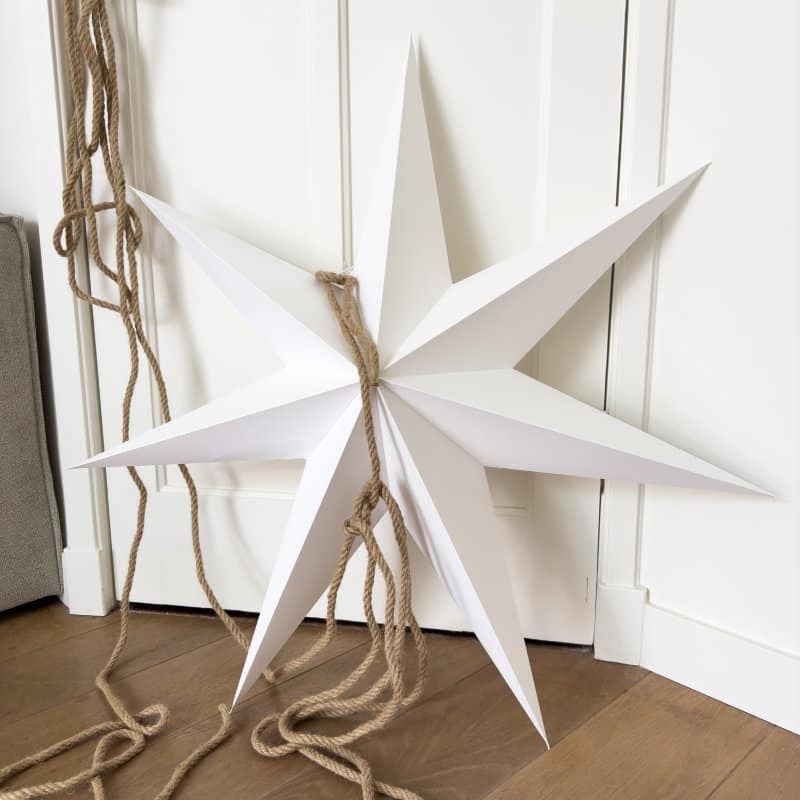 Großer Papierstern weiß 100 cm Durchmesser
