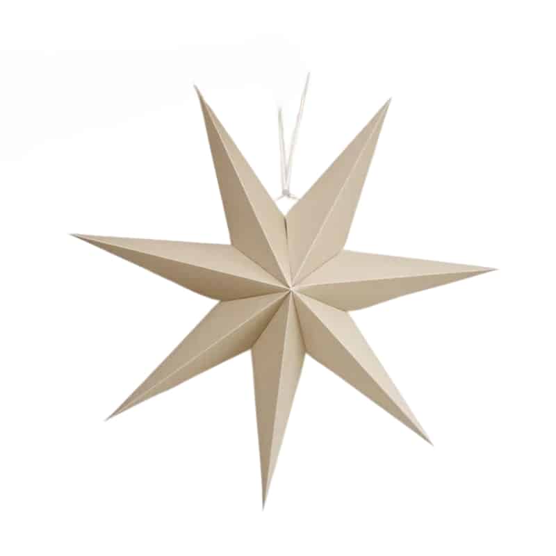 Papierstern 60 cm beige