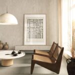 Poster DOTS beige von Huisjevansanne