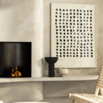 Poster DOTS beige von Huisjevansanne