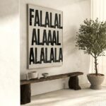 Poster FALALALALAA beige/schwarz in zwei Größen
