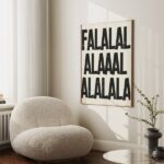 Poster FALALALALAA beige/schwarz in zwei Größen