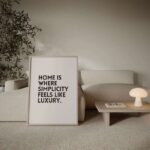 Poster beige mit schwarzem Text, Größe 70x50 cm