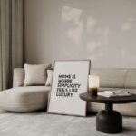 Poster beige mit schwarzem Text, Größe 70x50 cm