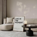 Poster beige mit schwarzem Text, Größe 70x50 cm
