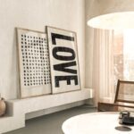 Poster LOVE beige von Huisjevansanne