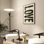 Poster LOVE beige von Huisjevansanne