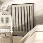 Poster STRIPES beige von Huisjevansanne