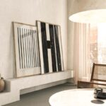 Poster STRIPES beige von Huisjevansanne