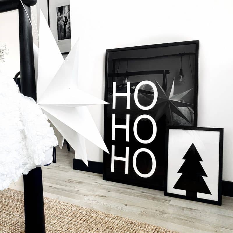 Poster schwarzer Weihnachtsbaum