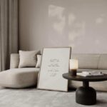 Poster beige mit schwarzem Text, Größe 70x50 cm