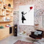 IXXI Wandbild von Banksy Girl with balloon 100x100 cm