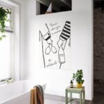 IXXI Wandbild Woman holding wine bottle and wine glass 80x100 cm