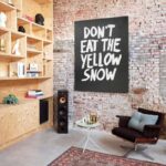 IXXI Wandbild "Don't eat the yellow snow" schwarz/weiß 80x100 cm