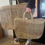 Shopper aus Seegras, Tasche mit Henkel, im 2er Set