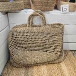 Shopper aus Seegras, Tasche mit Henkel, im 2er Set