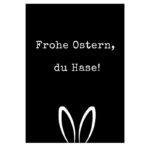 Postkarten für Ostern, schwarz/weiß