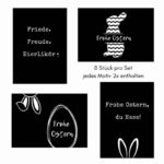 Postkarten für Ostern, schwarz/weiß