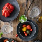 2teiliges Salatbesteck in gehämmerter Optik