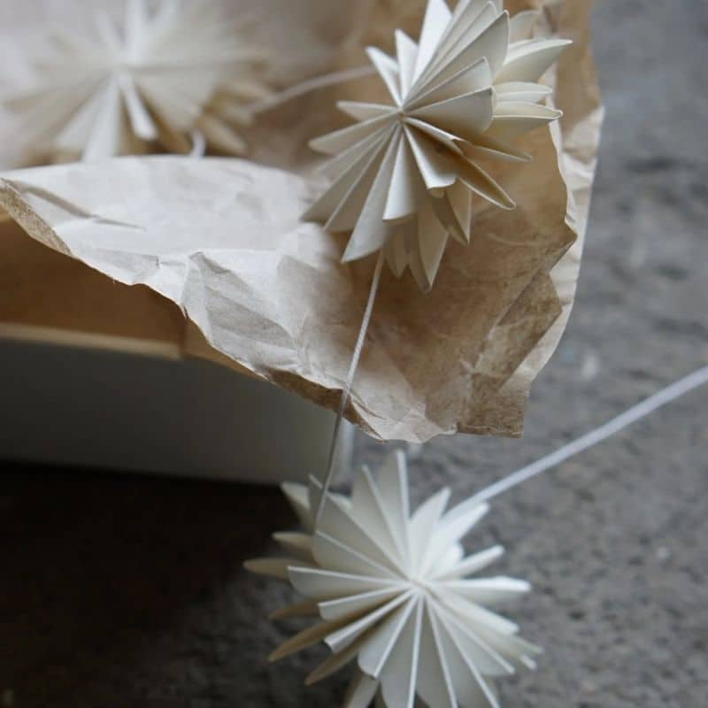 Papiergirlande Schneeflocken 3 Meter lang
