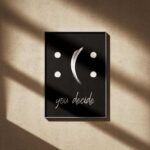 Poster schwarz weiß mit Aufdruck you decide, 70x50 cm