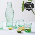 Fish & Fish Set grün Karaffe und vier Gläser von Serax