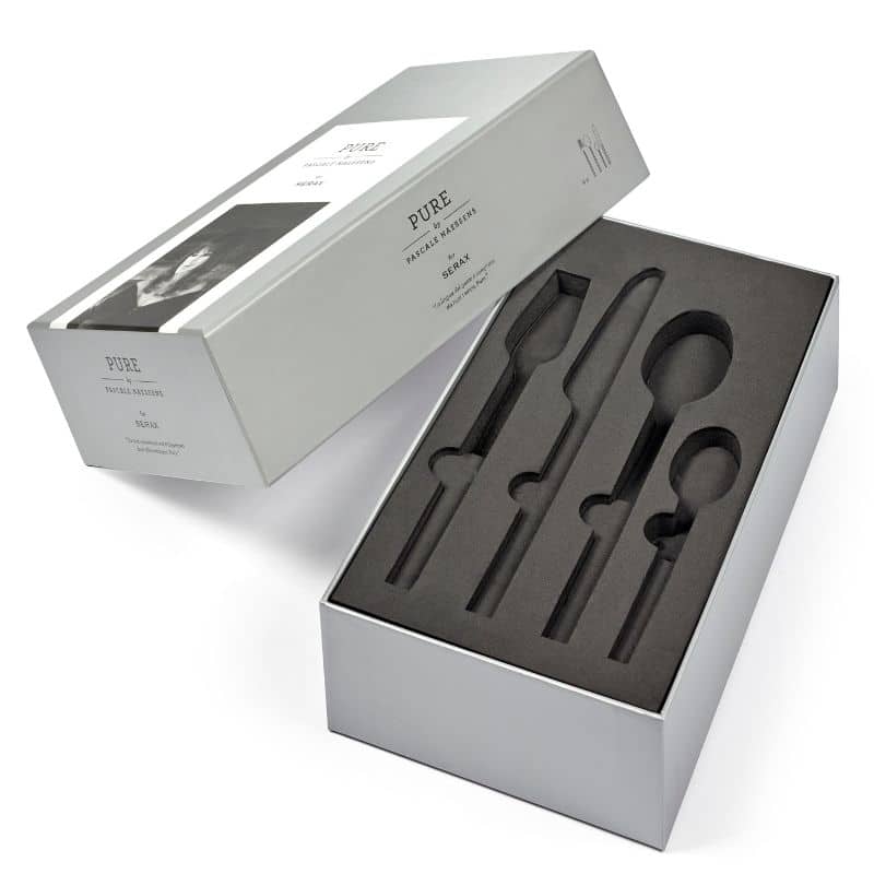 schwarzes Besteck Pure von Serax 24-teilig