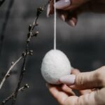 Osterdeko Ostereier aus Filz in weiß von Storefactory