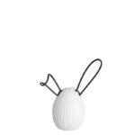 Osterhase Linn, in zwei Größen, weiß, Keramik mit Metallohren