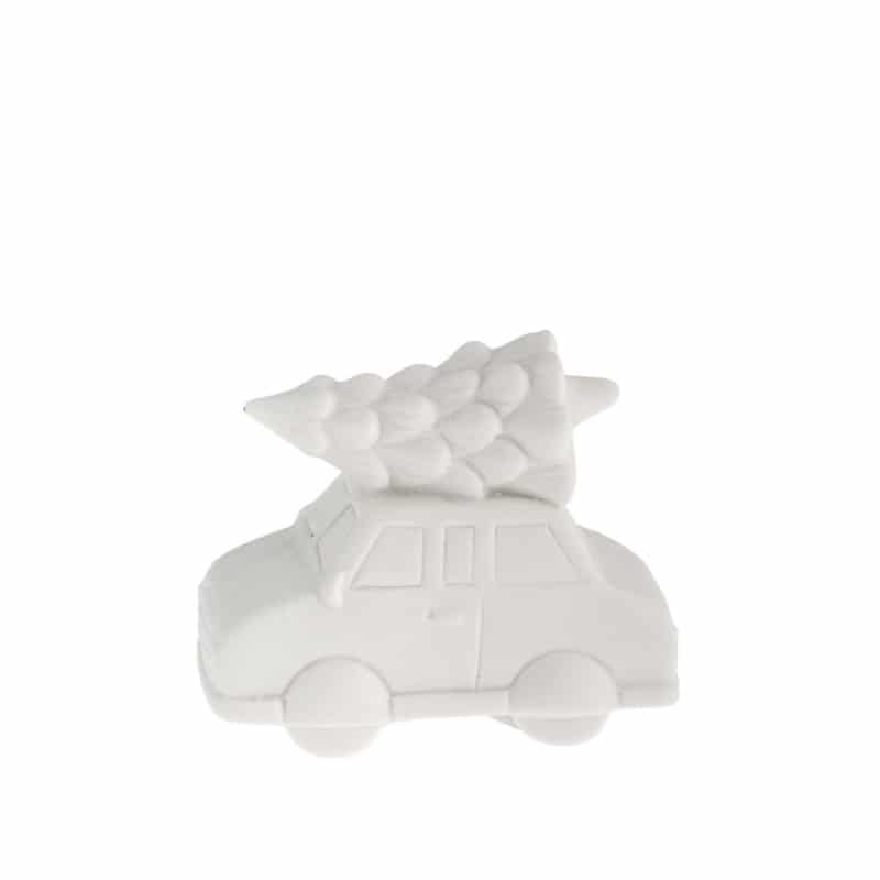 Xmas Car mit Baum weiß
