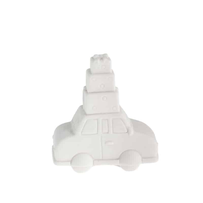 Xmas Car mit Geschenk weiß