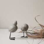 DKBK Swedish Bird aus Keramik in der schwarz, weiss und mole dot