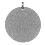 Pinnwand, Memoboard grau rund 60 cm, Oberfläche Wolle