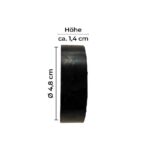 Blumentopf-Füße schwarz im 4er Set aus EPDM Gummi für Pflanzschalen und Pflanztöpfe