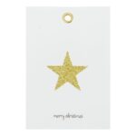 Geschenkanhänger Glitr von House Doctor, weiß/gold 12 Set