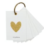 Geschenkanhänger Glitr von House Doctor, weiß/gold 12 Set