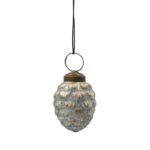 Weihnachtsschmuck Cone von House Doctor, Ornamente im 4er Set, Antik-Silber