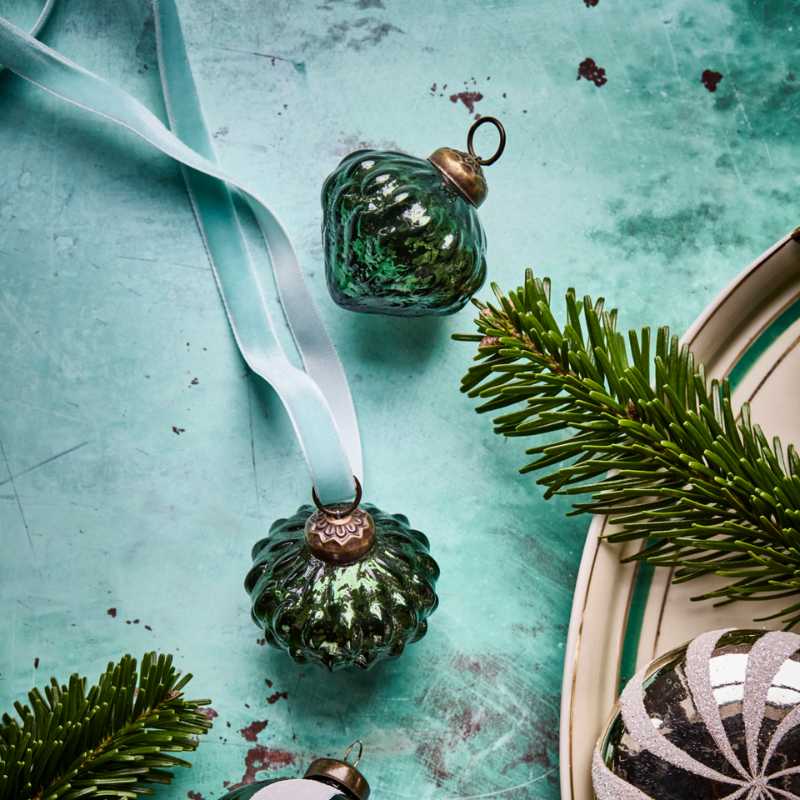 Weihnachtsanhänger Hang grün, 4er Set von House Doctor