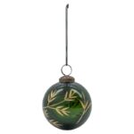 Weihnachtsanhänger Leaf von House Doctor, grün und gold im 4er Set