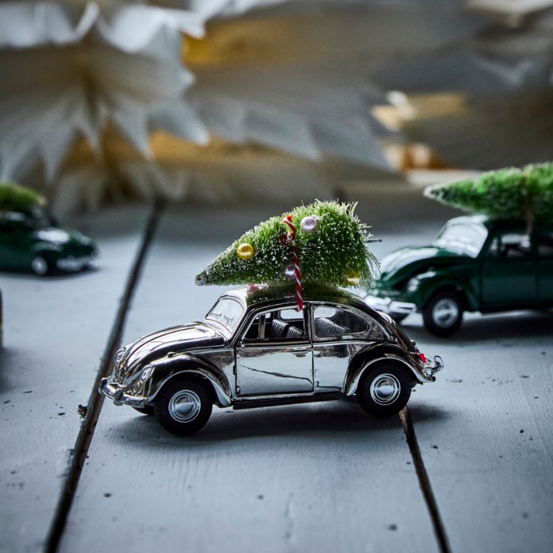 Xmas Car silber von House Doctor in zwei Größen