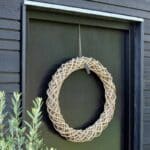 Rattan-Kranz in drei Größen, aus Kubu Grey Rattan, zum Aufhängen