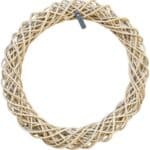 Rattan-Kranz in drei Größen, aus Kubu Grey Rattan, zum Aufhängen