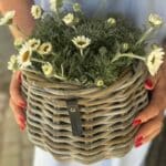 A2 Living Rattan-Korb Flower 'Pear" für Drinnen und Draußen