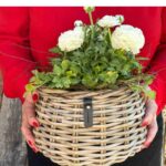 A2 Living Rattan-Korb Flower 'Pear" für Drinnen und Draußen