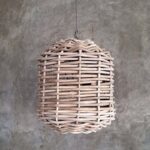 A2 Lilving Lampenschirm Cylinder aus Kubu Grey Rattan