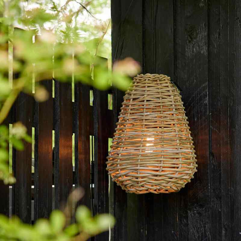 A2 Living Lamepnschirm Pear aus KUBU Grey Rattan