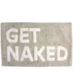 Badematte taupe, 100% Baumwolle, GET NAKED, 80x50 cm