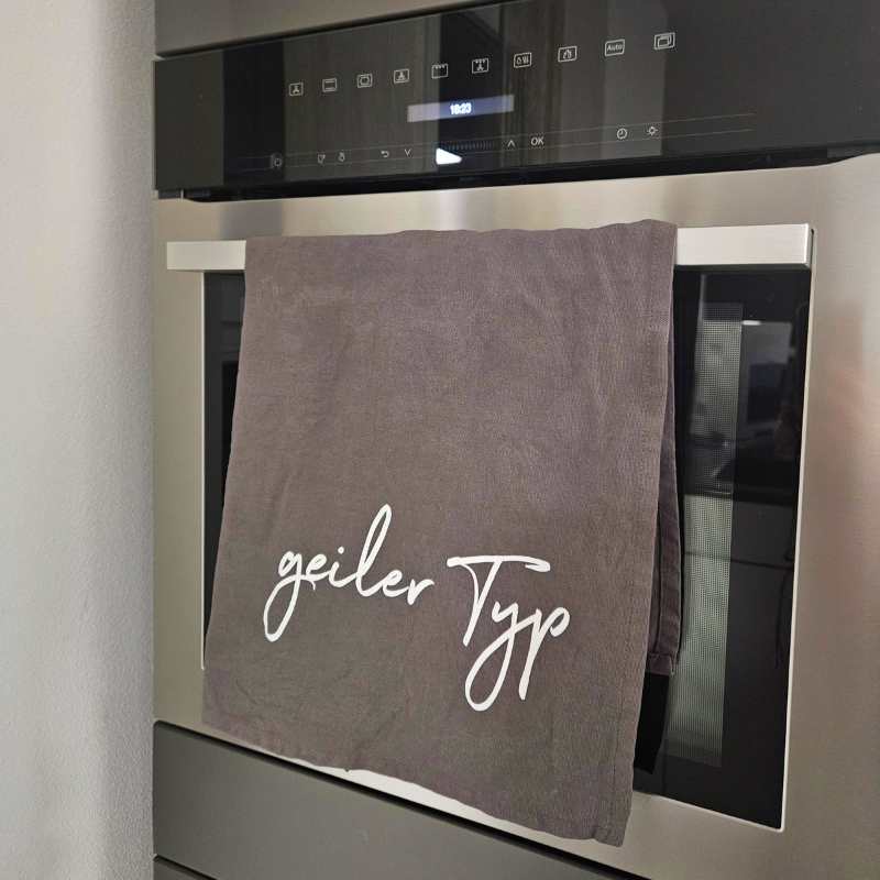 Geschirrtuch mit Spruch "geiler Tyo" 100% Baumwolle, 70x50 cm von 17;30 Hamburg