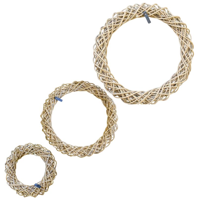 Rattan Kranz 3er Set